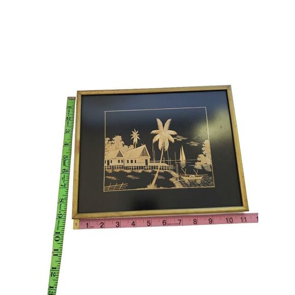 Framed Bamboo Straw Art - Picture 8 of 8